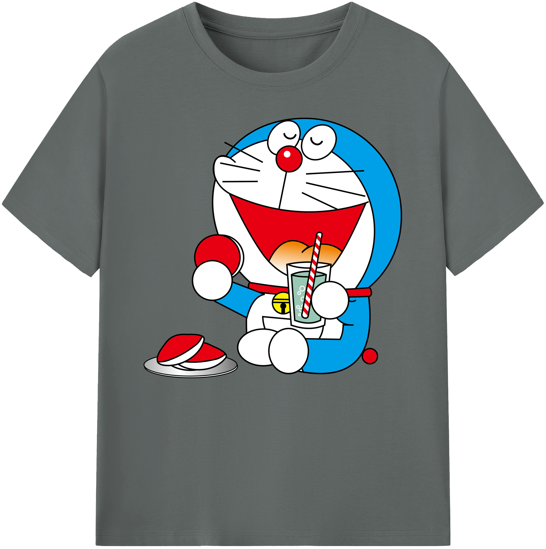 （画像用） ドラえもん Doraemon 綿100％ メンズ半袖Tシャツ｜肌触りやわらか＆通気性